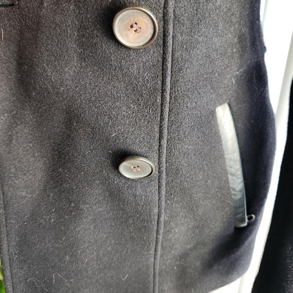 Mackage Black Wool Cashmere Fitted Double Breasted Womens Peacoat Size XS - Picture 6 of 11